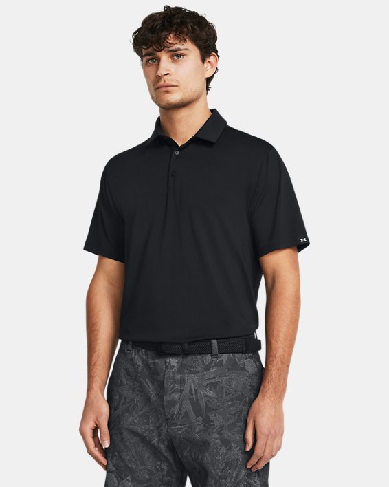 Men's UA Playoff 3.0 Fitted Polo in Black image number 0